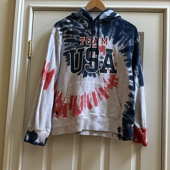 Polo Ralph Lauren Limited Edition Polo Team USA Tie Dye Hoodie SzXL - Picture 3 of 15